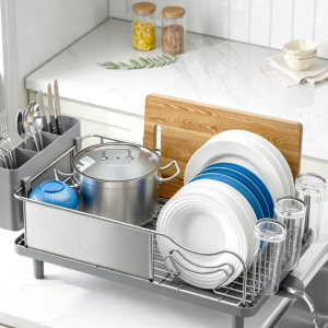 Large Capacity Dish Drying Rack for Kitchen Countertop